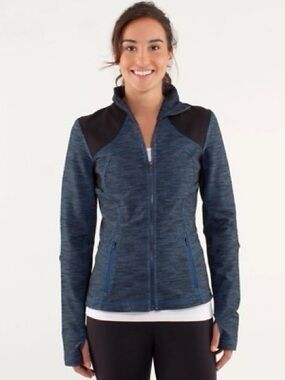 Lululemon limitless blue skub denim define jacket size 6 excellent condition